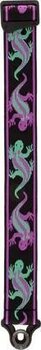 Textile guitar strap D'Addario 50BALPW01 Auto Lock Vintage Planet Waves Green / Purple Lizards Lizards Textile guitar strap - 3