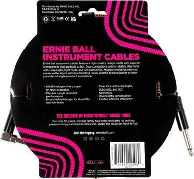 Instrumendikaabel Ernie Ball Braided 3 m Straight - Angled Instrumendikaabel - 2