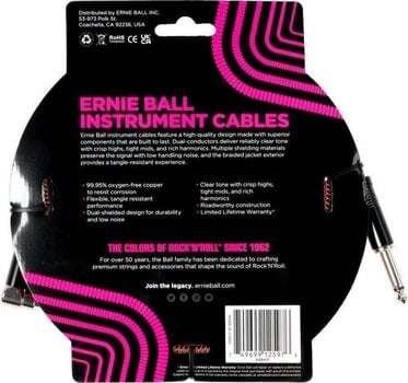 Instrumendikaabel Ernie Ball Braided 5,5 m Straight - Angled Instrumendikaabel - 2