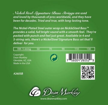 Струни для 5-струнної бас-гітари Dean Markley Signature - 2605 B Струни для 5-струнної бас-гітари - 2