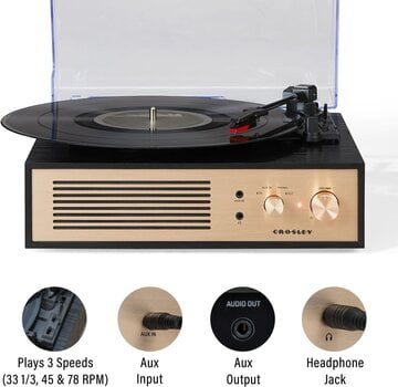 Levysoitin Crosley Miles Black Levysoitin - 12