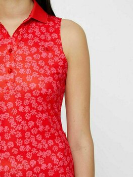 Φούστες και Φορέματα J.Lindeberg Elsi Print TX Jersey Womens Polo Dress Pop Pink Flower XS - 6