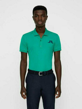 Poloshirt J.Lindeberg Big Bridge Reg TX Jersey Mens Polo Shirt Golf Green M - 2