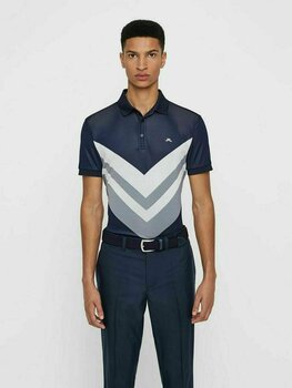 Camisa pólo J.Lindeberg Ace Reg Fit TX Jaquard Mens Polo Shirt Navy M - 2