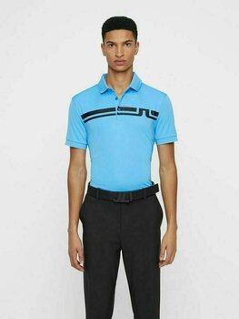 Poloshirt J.Lindeberg Eddy Slim Fit TX Jersey Mens Polo Shirt Ocean Blue M - 2