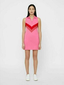 Skirt / Dress J.Lindeberg Chelene TX Jaquard Womens Polo Dress Pop Pink S - 4