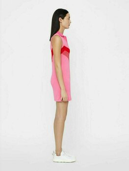 Saia/Vestido J.Lindeberg Chelene TX Jaquard Womens Polo Dress Pop Pink S - 5
