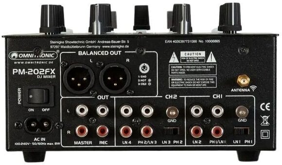DJ Mixer Omnitronic PM-202FX DJ Mixer - 5