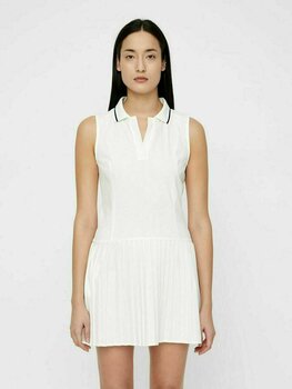 Kjol / klänning J.Lindeberg Cora High Vent Womens Polo Dress White XS - 2