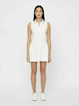 Kjol / klänning J.Lindeberg Cora High Vent Womens Polo Dress White XS - 4