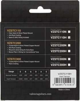 Corde Nylon Valencia VZSTC110H Hard Tension Corde Nylon - 2