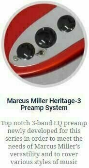 Baixo de 4 cordas Sire Marcus Miller V7 Alder-4 2nd Gen Bright Metallic Red - 3