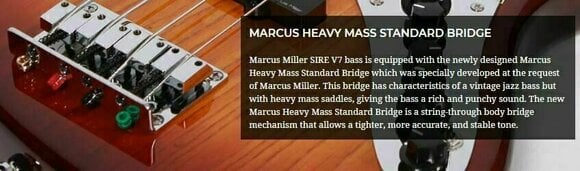 5-saitiger E-Bass, 5-Saiter E-Bass Sire Marcus Miller V7 Ash-5 2nd Gen Bright Metallic Red - 6