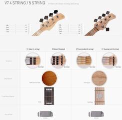 5-струнна бас китара Sire Marcus Miller V7 Swamp Ash-5 2nd Gen Tobacco Sunburst 5-струнна бас китара - 1