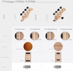 5-струнна бас китара Sire Marcus Miller V7 Vintage Swamp Ash-5 2nd Gen Tobacco Sunburst 5-струнна бас китара - 5