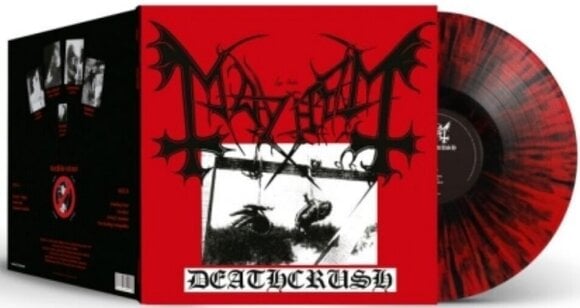 Vinylskiva Mayhem - Deathcrush (Reissue) (Limited Edition) (Red/Black Spatter Coloured) (LP) - 2