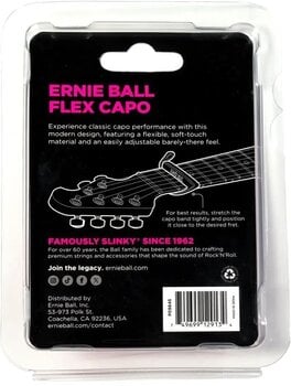 Capo for akustisk gitar Ernie Ball Flex Black Capo for akustisk gitar - 4