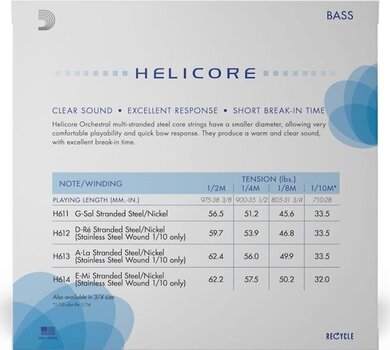Žica za kontrabas D'Addario H610 1/4M Žica za kontrabas - 2