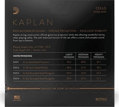 Cello-strenge D'Addario KS510 4/4H Cello-strenge - 2