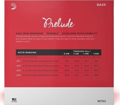 Žica za kontrabas D'Addario J610 1/2M Žica za kontrabas - 2