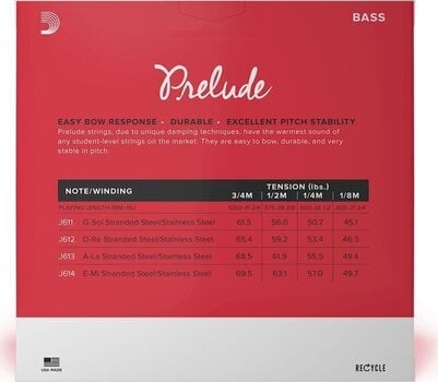 Žica za kontrabas D'Addario J610 3/4M Žica za kontrabas - 2