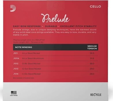 Cello Strings D'Addario J1014 4/4M Cello Strings - 2