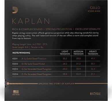 Žica za vilončelo D'Addario KS513 4/4M Žica za vilončelo - 2