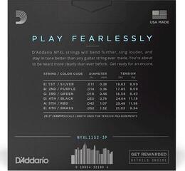 Струни для електрогітари D'Addario NYXL1152-3P Струни для електрогітари - 1