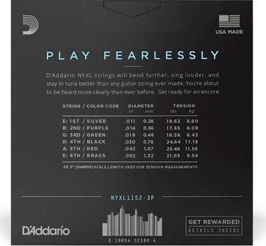 Strenge til E-guitar D'Addario NYXL1152-3P Strenge til E-guitar - 2