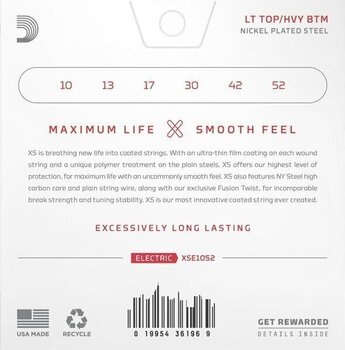 Cuerdas para guitarra eléctrica D'Addario XSE1052-3P Cuerdas para guitarra eléctrica - 2