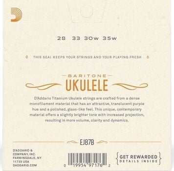 Žice za baryton ukulele D'Addario EJ87B Žice za baryton ukulele - 2