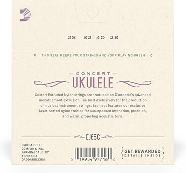 Žice za koncert ukulele D'Addario EJ65C Žice za koncert ukulele - 2