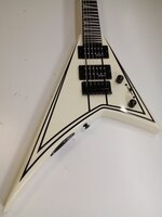 Jackson JS Series RR Minion JS1XM MN Snow White with Black Pinstripes Električna kitara