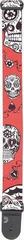 Textile guitar strap D'Addario P20W1414 Polyester Sugar Skulls Red Textile guitar strap - 2
