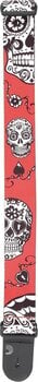 Curea de chitară D'Addario P20W1414 Polyester Sugar Skulls Red Curea de chitară - 3