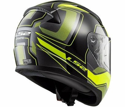 Helmet LS2 FF353 Rapid Carrera Carrera Black H-V Yellow L Helmet - 7