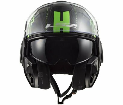 Helmet LS2 FF399 Valiant Nucleus Nucleus Black Glow Green L Helmet - 3