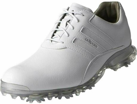 Herren Golfschuhe Adidas Adipure Classic Golfschuhe Herren White/Silver Metallic UK 10 - 4