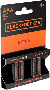AAA Batteries Black+Decker Extra Alkaline 4 AAA Batteries - 2