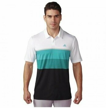 Polo majice Adidas Climacool Engineered Stripe Po Wht/Ylw L - 2