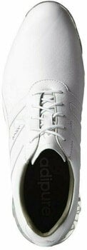 Calzado de golf para hombres Adidas Adipure Classic Mens Golf Shoes White/Silver Metallic UK 9,5 - 3