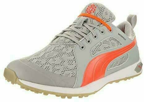 Calçado de golfe para mulher Puma BioFly Mesh Womens Golf Shoes Gray/Peach Orange UK 5 - 2