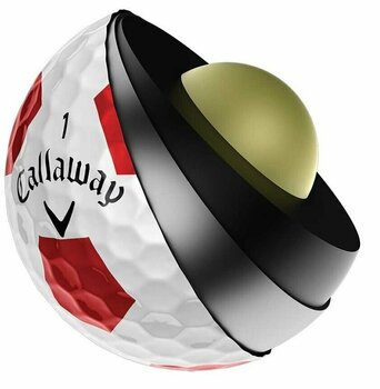 Nova loptica za golf Callaway Chrome Soft 2018 Truvis Balls Red - 4
