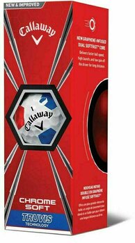Piłka golfowa Callaway Chrome Soft 2018 Truvis Balls Red Blue - 2
