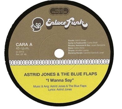 Vinyl Record Astrid Jones & The Blue Flaps - I Wanna Say / Something Else (LP) - 2