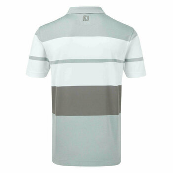 Poloshirt Footjoy Colour Block Smooth Grey/White/Granite L - 2