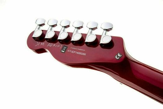 Elektrische gitaar Fender Jim Adkins JA-90 Telecaster Thinline IL Crimson Red Transparent - 8