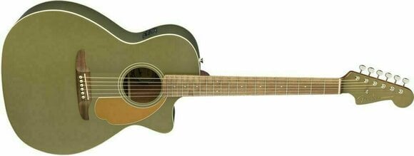 electro-acoustic guitar Fender Newporter Player Olive Satin - 4