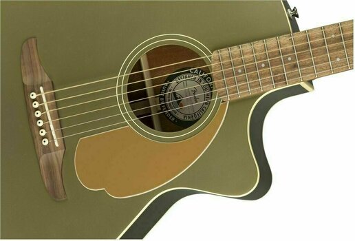 Guitare Jumbo acoustique-électrique Fender Newporter Player Olive Satin - 5