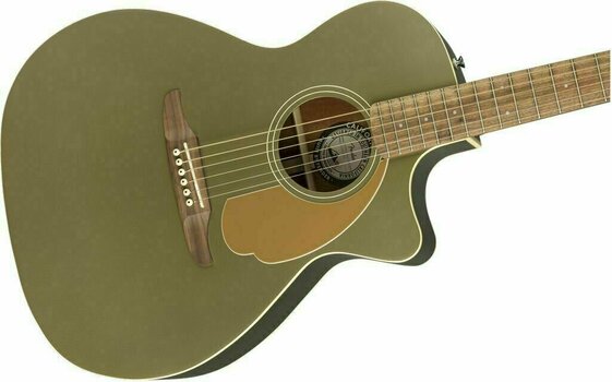 electro-acoustic guitar Fender Newporter Player Olive Satin - 6